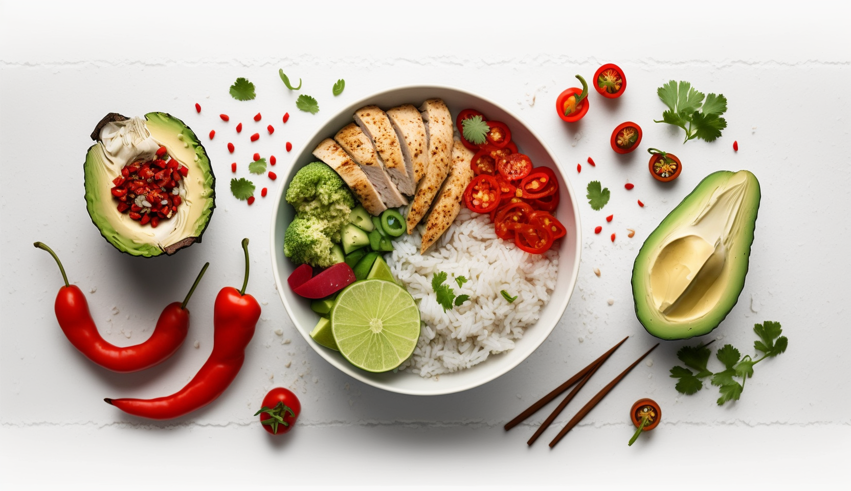 Fitness Focus Rezept Protein-Power-Bowl mit Hähnchen und Avocado