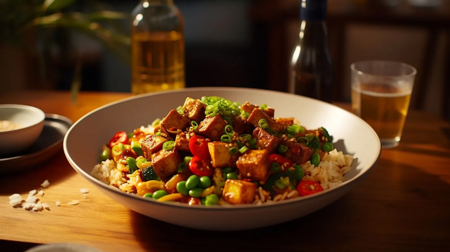 Fitness Focus Rezept Bohnen-Tofu-Stir-Fry mit braunem Reis